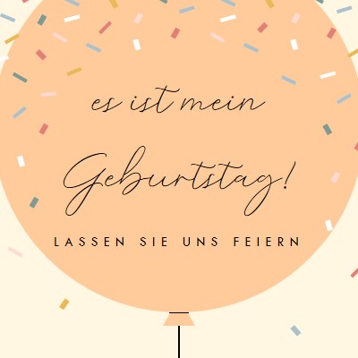 Lassen Sie uns meinen Geburtstag feiern yellow whimsical-line