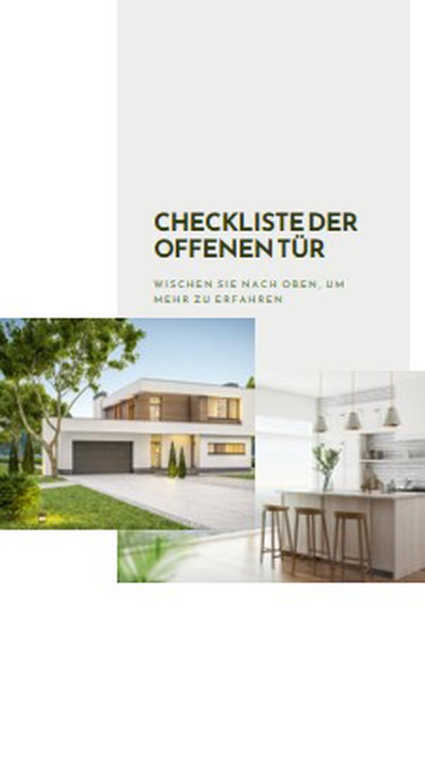 Checkliste der offenen Tür white modern-simple