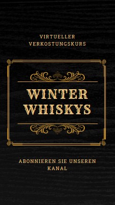 Whiskys im Winter black vintage-retro