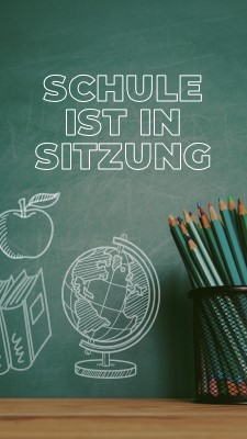 Schule ist in Sitzung green modern-simple