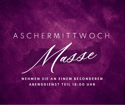 Aschermittwochsmesse purple modern-simple