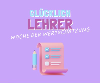 Wertschätzungswoche des Lehrers purple whimsical-color-block