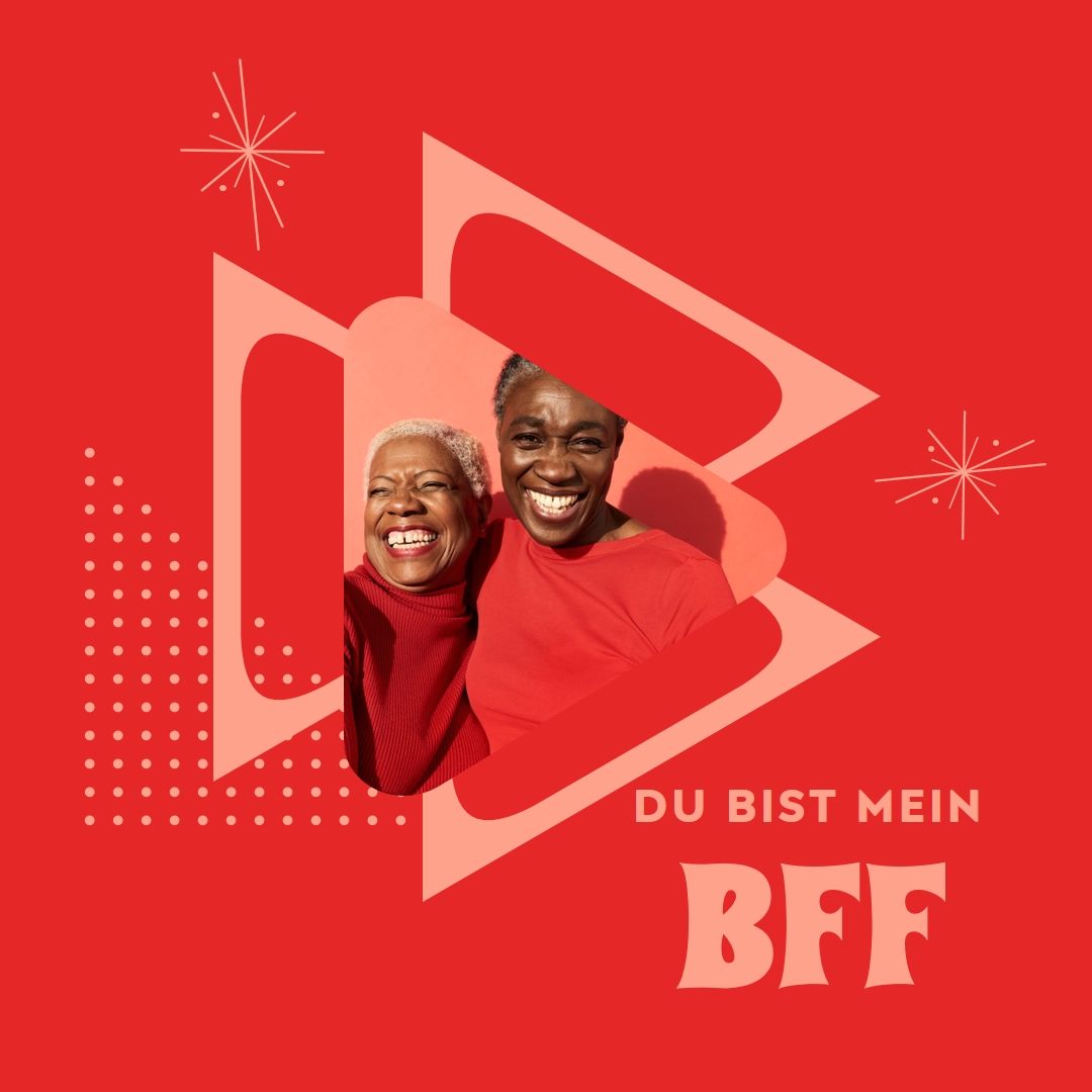 Freunde fürs Leben red vintage-retro