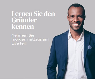 Lernen Sie den Gründer kennen gray modern-simple