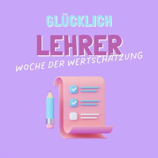 Wertschätzungswoche des Lehrers purple whimsical-color-block