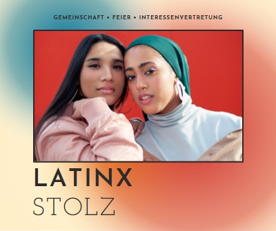 Feiern der Latinx-Community red modern-bold