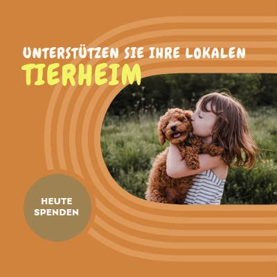 Tierheim-Helfer orange whimsical-color-block