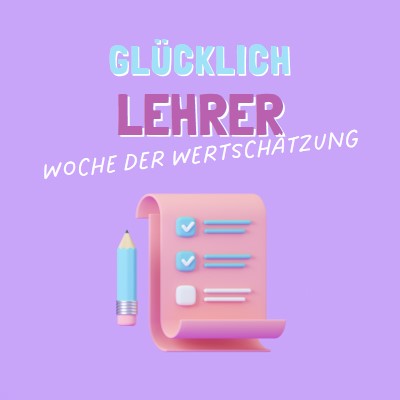 Wertschätzungswoche des Lehrers purple whimsical-color-block