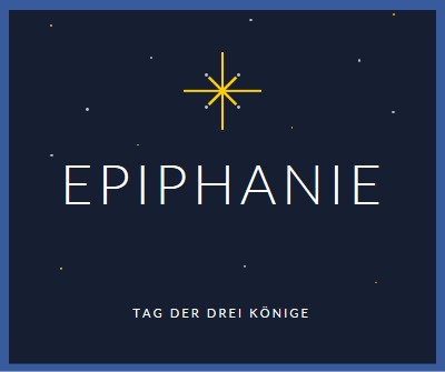 Epiphanie beobachten blue modern-simple