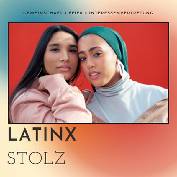 Feiern der Latinx-Community red modern-bold