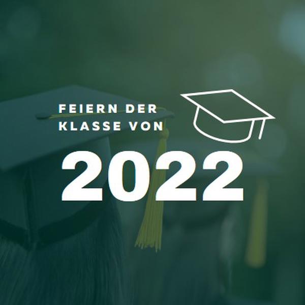 Feiern der Klasse von green modern-simple