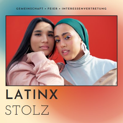 Feiern der Latinx-Community red modern-bold