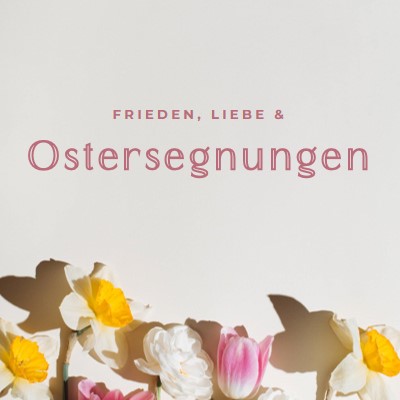 Ostern Frieden und Liebe gray modern-simple