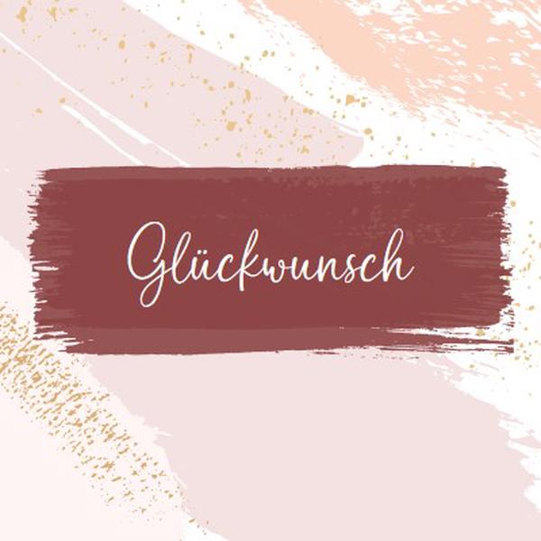 Einfache Glückwünsche pink organic-simple