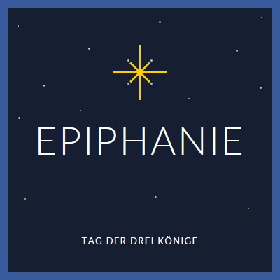 Epiphanie beobachten blue modern-simple