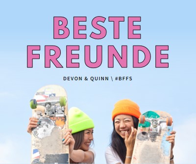 Für immer Freunde blue modern-bold