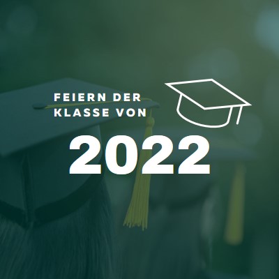 Feiern der Klasse von green modern-simple