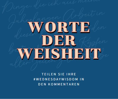 Wort zum Weisen blue modern-simple