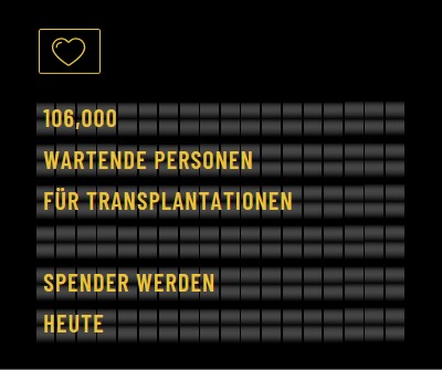 Organspender werden heute black modern-bold