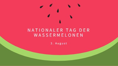 Nationaler Tag der Wassermelonen pink modern-simple