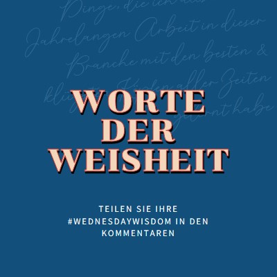 Wort zum Weisen blue modern-simple