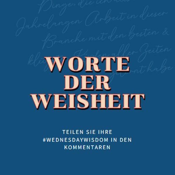 Wort zum Weisen blue modern-simple