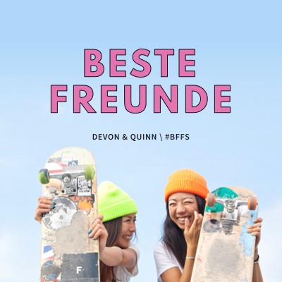 Für immer Freunde blue modern-bold