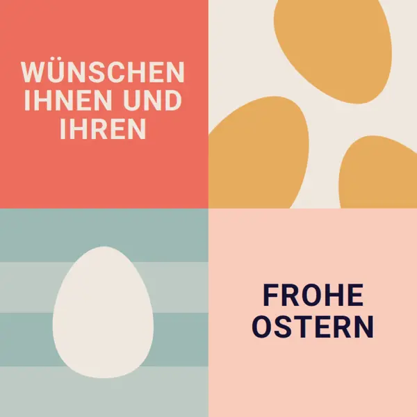 Frohes Ostern für Sie und Ihre orange modern-color-block
