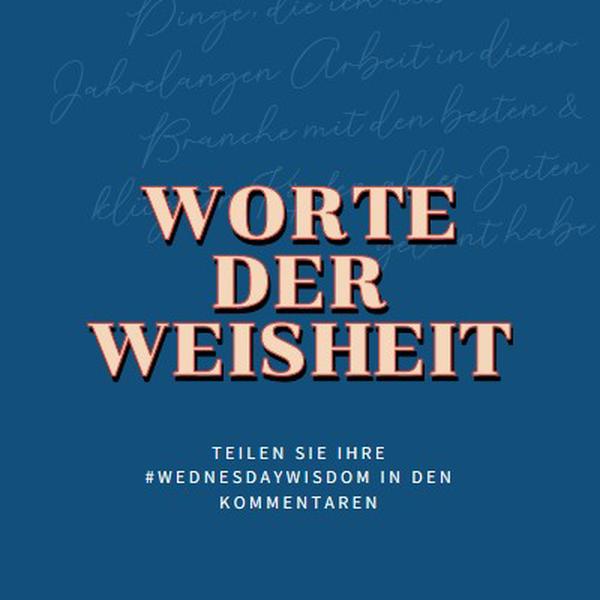 Wort zum Weisen blue modern-simple