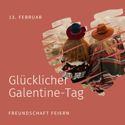 Frauenfreundschaften feiern red modern-simple