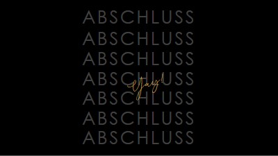 Yay zum Abschluss black modern-simple