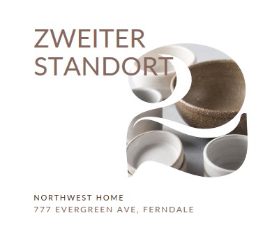 Zweiter Standort ist geöffnet white modern-simple