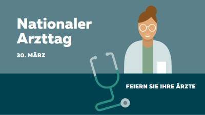 Nationaler Arzttag blue modern-color-block