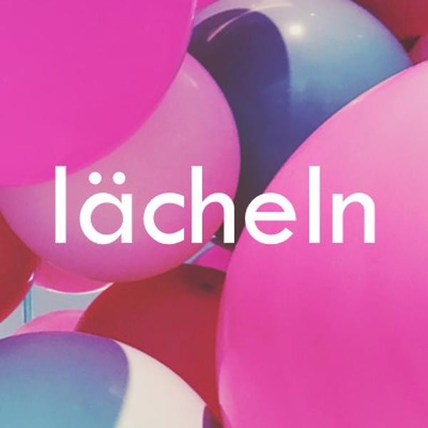 Alle lächeln pink modern-bold