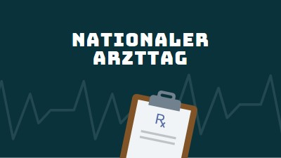 Heute ist Der Nationale Arzttag blue modern-simple