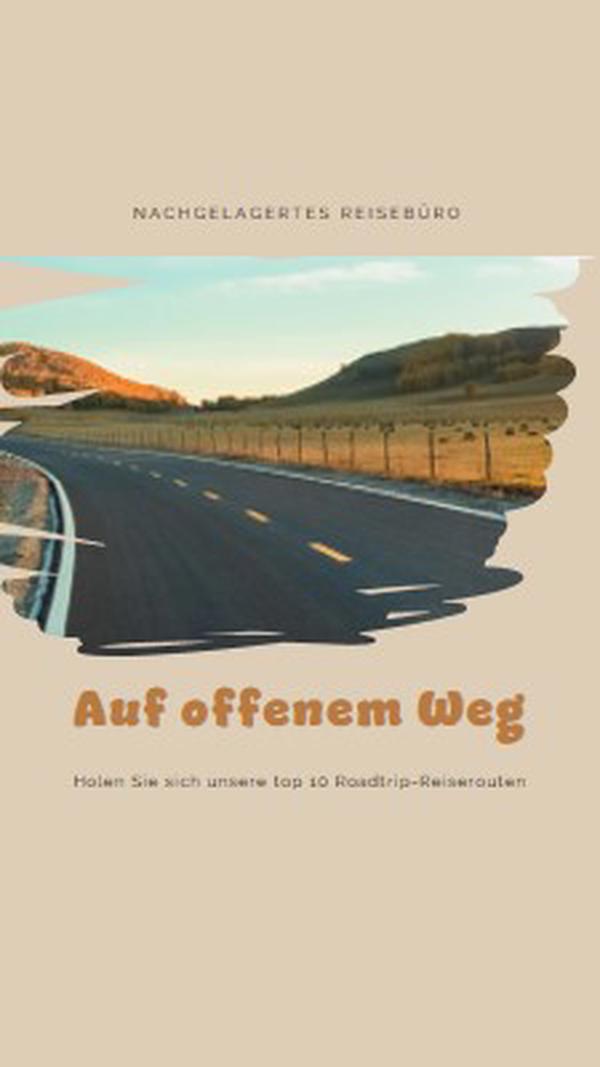 Nehmen Sie die malerische Route brown organic-boho