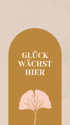 Glück wächst hier gray organic-boho