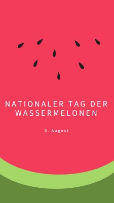 Nationaler Tag der Wassermelonen pink modern-simple