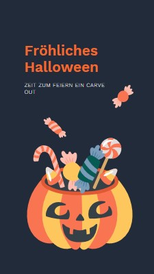 Haben Sie ein süßes Halloween black whimsical-line