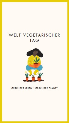 Es ist Welt-Vegetarischer Tag white modern-simple