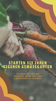 Entwurzeltes Leben orange vintage-retro