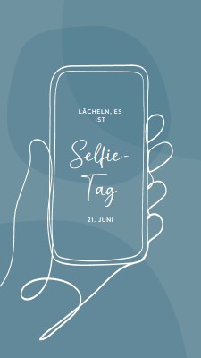 Selfie-Konfidenz blue whimsical-line