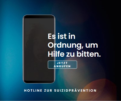 Bitten Sie um Hilfe blue modern-simple