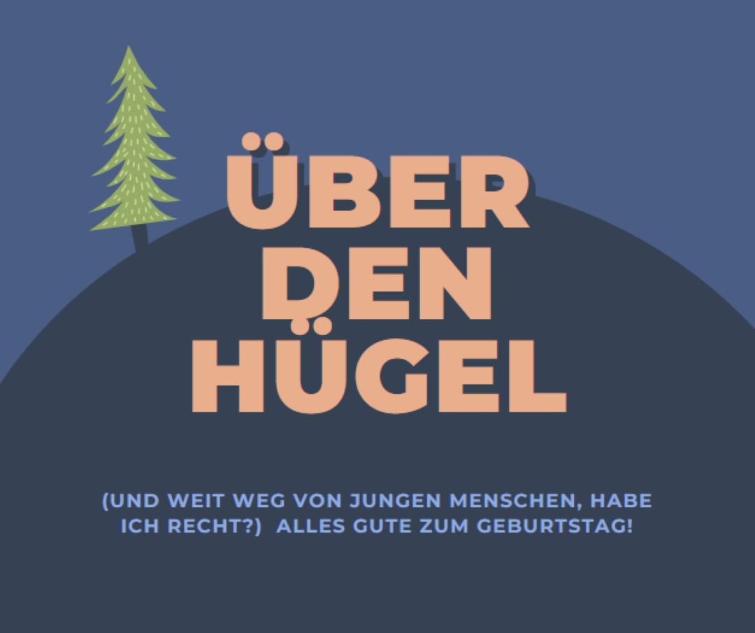 Über den Hügel blue modern-bold