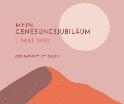 Mein Genesungsjubiläum pink organic-boho