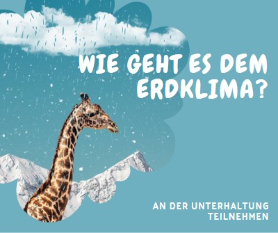 Lassen Sie uns über den Klimawandel sprechen blue whimsical-color-block