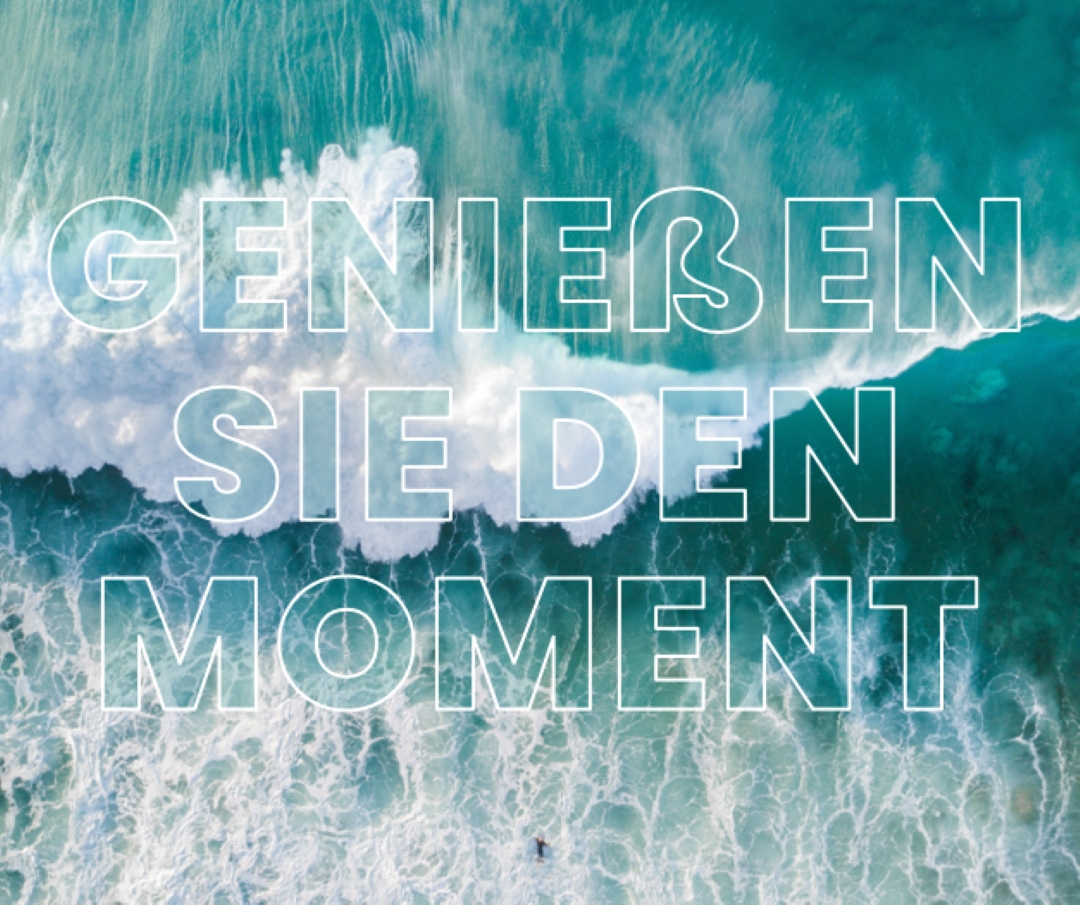 Genießen Sie den Moment blue modern-simple