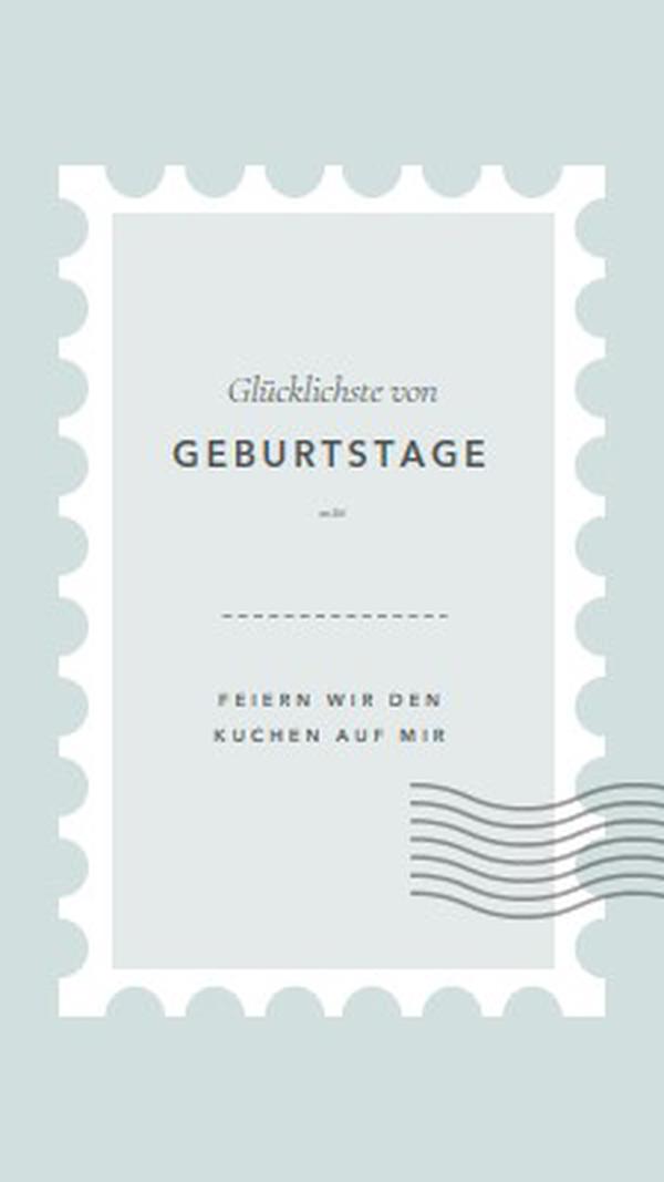 Wunderbarer Geburtstag blue modern-simple