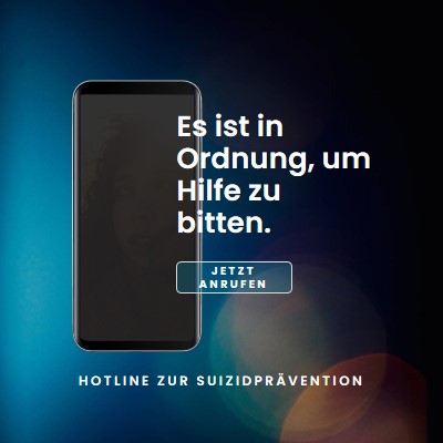 Bitten Sie um Hilfe blue modern-simple