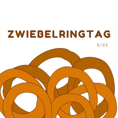 Ringe ums Dutzend orange whimsical-line